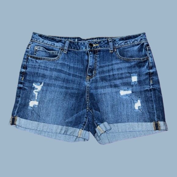 JLo (Jennifer Lopez) Mid Rise Denim Roll Cuff Shorts Size 38” #121 - Picture 5 of 5